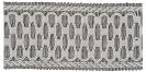 Galon jacquard style années 30 largeur 68mm 