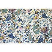 Toile de jouy Madurai Bleu