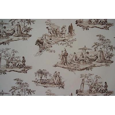 Toile de jouy Plaisirs D'été Noir