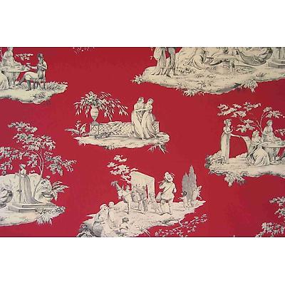 Toile de jouy Plaisirs D'été Rouge