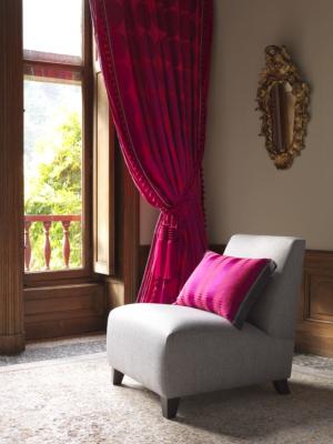 Rideau en jacquard coton-soie CHORUS de chez HOULES 