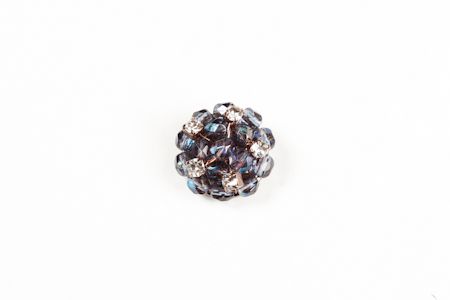 Bouton Fleur de Diamant Bleu