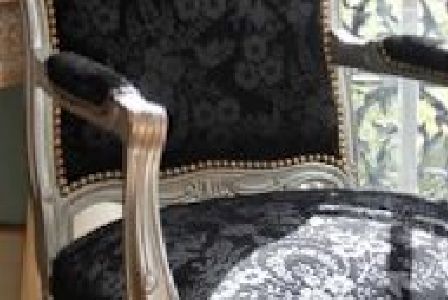 velours frapp recouvrir fauteuil Louis XV
