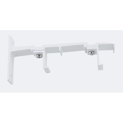 Support mural simple retour 12cm pour rail 100 Blanc