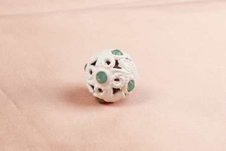 Bouton Vernis Blanc Perle Jade 