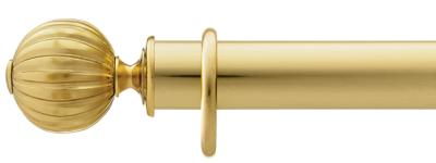 Tringles à Rideaux Collection Palace Laiton : 1 Embout Godron 40mm Diamètres