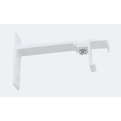 Support mural simple retour 9cm pour rail 100 Blanc