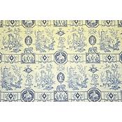 Toile de jouy Diane Chasseresse  Bleu