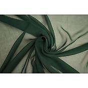 Tissu Mousseline Georgette  Vert Bouteille vendu au mètre