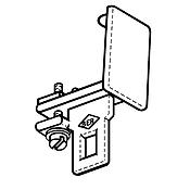 Fixe embout avec suspendeur pour rail 100 Blanc