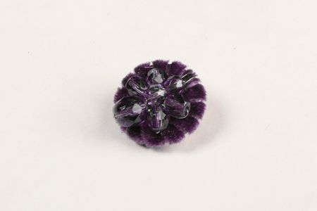 Bouton Velours et Perle Violet