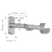 Tringles à Rideaux Collection Auro : 2 Supports Doubles Extensibles