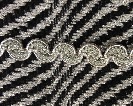 Galon "chanel" frise Argent 2M30