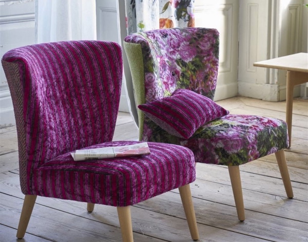 tissu a motif pour fauteuil contemporain paris