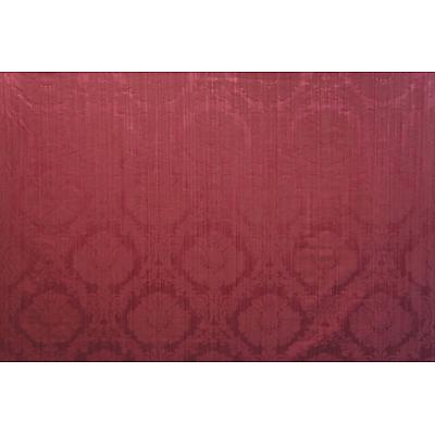 Tissu damassé et chiné motif grenade Rouge