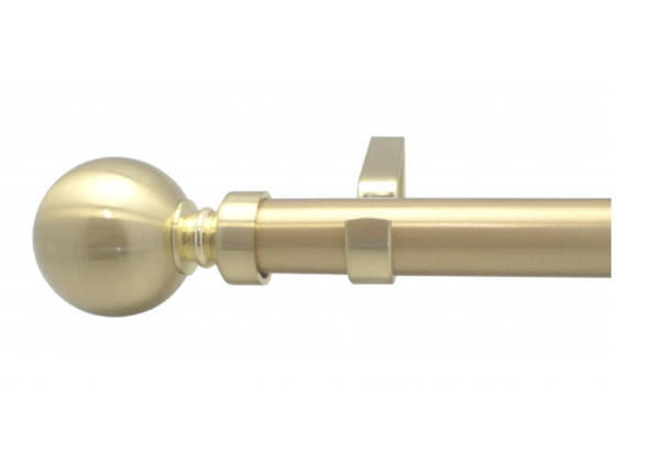 Kit tringle boule laiton mat 120-210cm D28-25