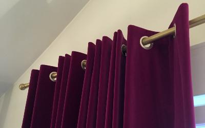Rideau en velours de coton