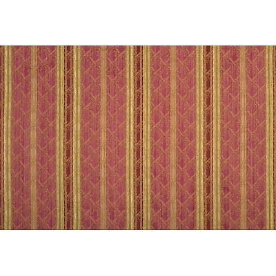 Tissu damassé et rayéfond chiné imberline Rouge