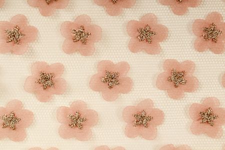 Bandeau Dentelle Fleur Rose