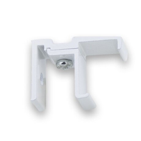 Support mural simple retour 3cm pour rail 100 Blanc