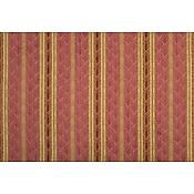 Tissu damassé et rayéfond chiné imberline Rouge