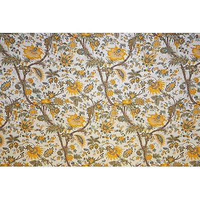 Toile de jouy Bangalor Lin  Jaune