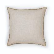 Coussin carré esprit lin finition bourdon sable