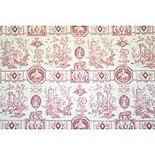 Toile de jouy Diane Chasseresse  Rouge