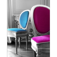 Moire rayée pour sièges et chaises Louis XV