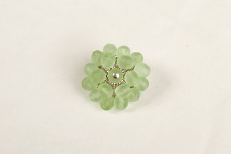 Bouton Bijoux Fleur Verte