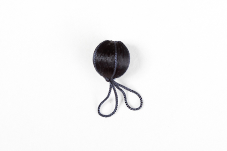 Bouton Boule Noir Ficelle Marine