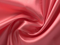 Tissu mikado polyester soie coloris Corail 