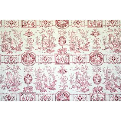 Toile de jouy Diane Chasseresse  Rouge