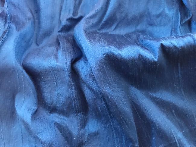 Soie Shantung Sauvage Bleu 0m23