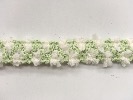 Galon "chanel" vert et blanc fils papier 