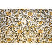 Toile de jouy Bangalor Lin  Jaune