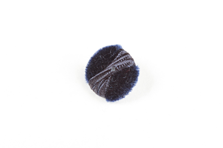 Bouton Velours Coeur de Fils Marin