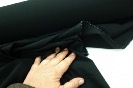 Lot 30 Mètres de Georgette de Soie lycra haute couture Noir Soldée