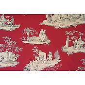 Toile de jouy Plaisirs D'été Rouge