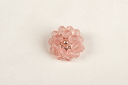 Bouton Bijoux Fleur Opaque Rose