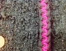  Galon FUSHIA ET NOIR passementerie de laine 