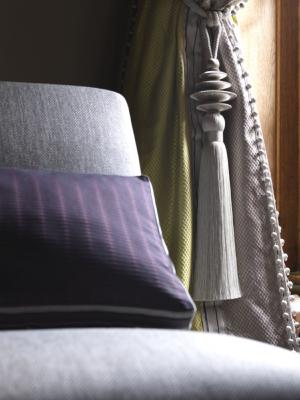 Rideau en jacquard polyester-viscose CEYLAN de chez HOULES 
