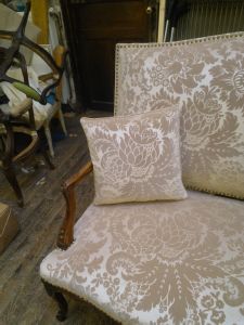 Tissu ameublement velours gaufr