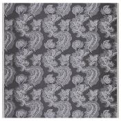 Tissu soie satin damassé gris 