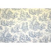 Toile de jouy La Campagne Bleu