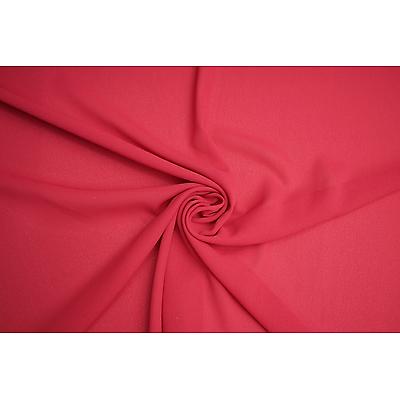 Tissu Mousseline Georgette  Rouge Hermes vendu au mètre