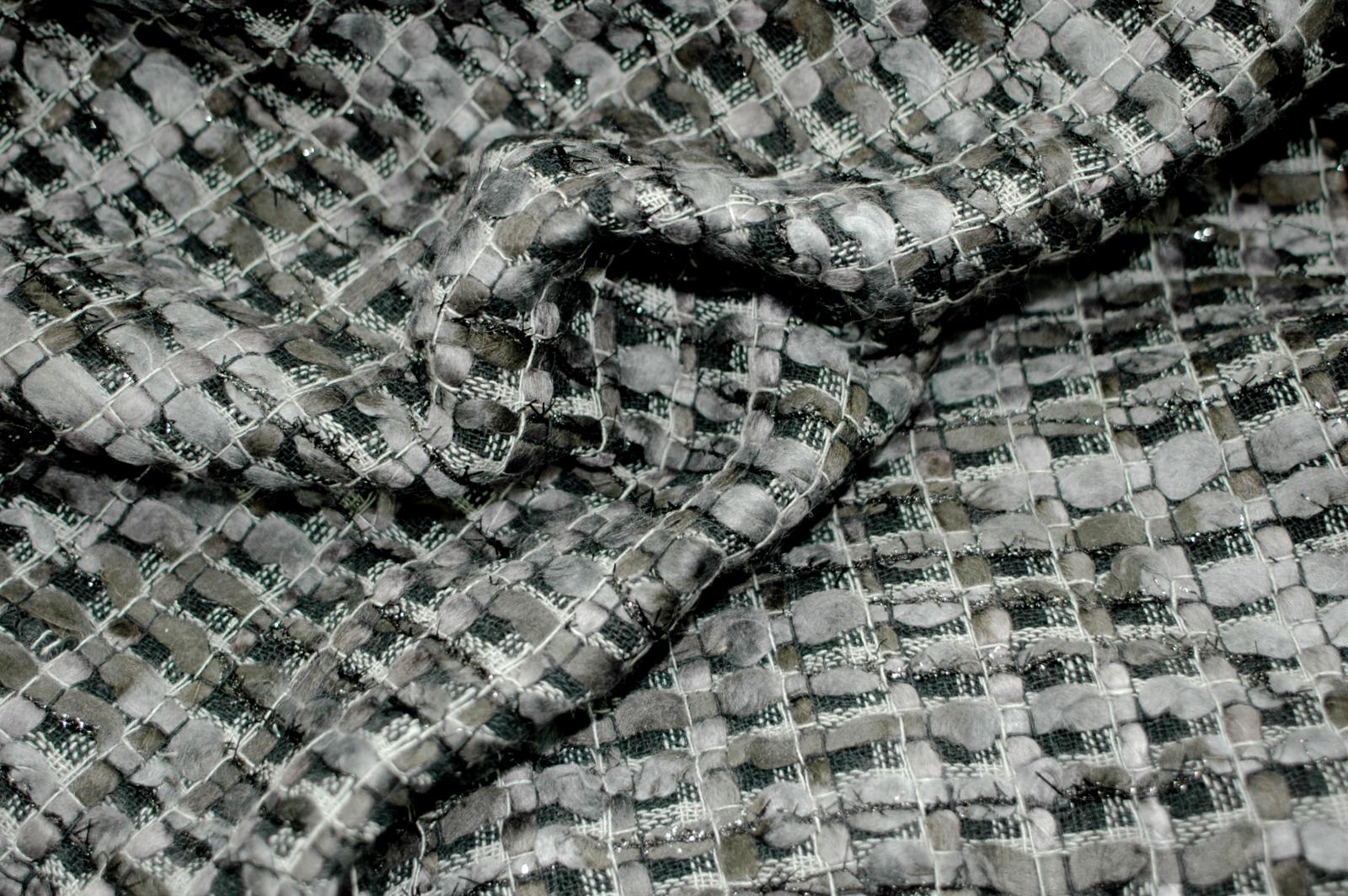 Tissu tweed en laine pure 