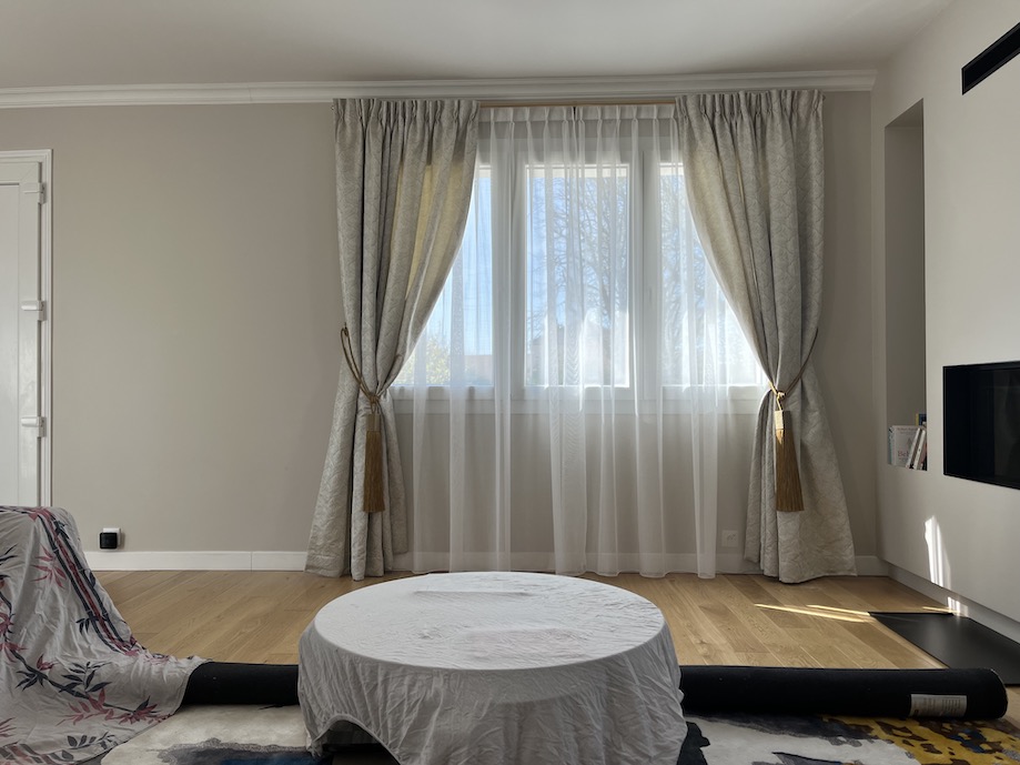 Rideaux en brocart damass Rubelli