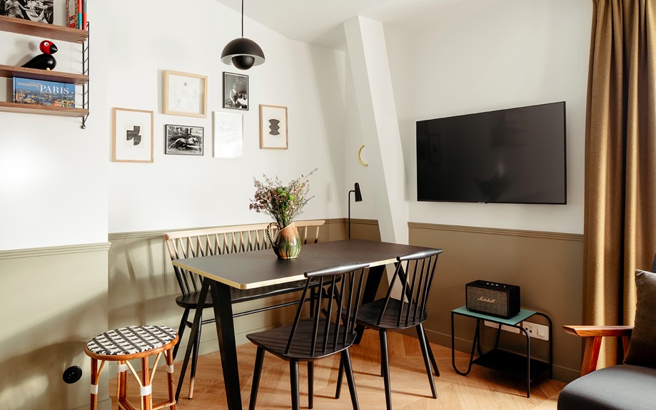 rideaux salon vintage